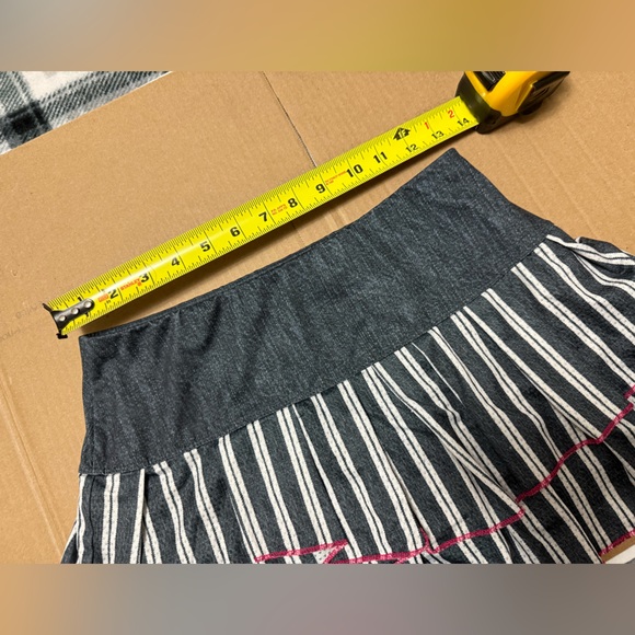 Lucky in Love Navy White Striped Ruffle Skort Tennis Pickleball Small 4-6 - Picture 4 of 7